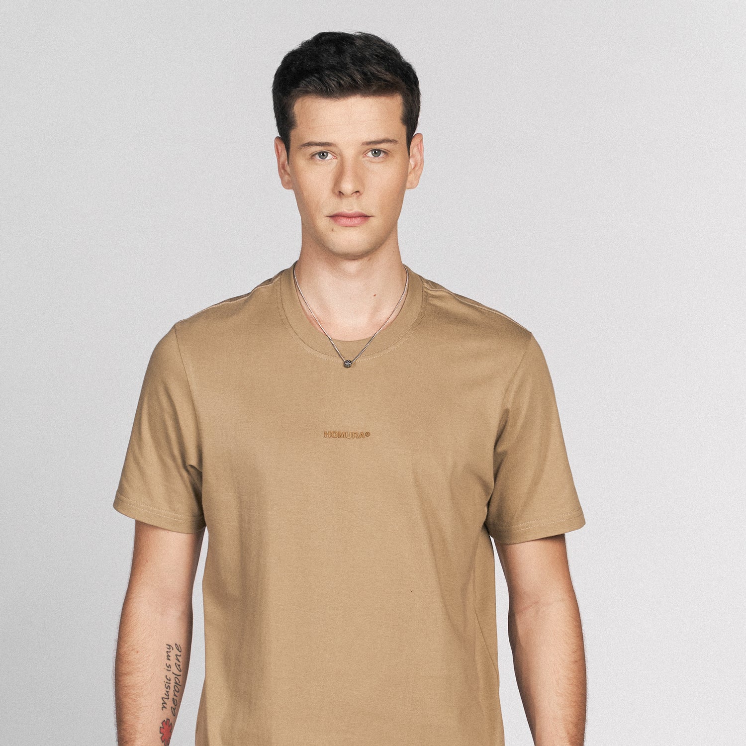 Homura® Logo Shirt, Ecru Brown